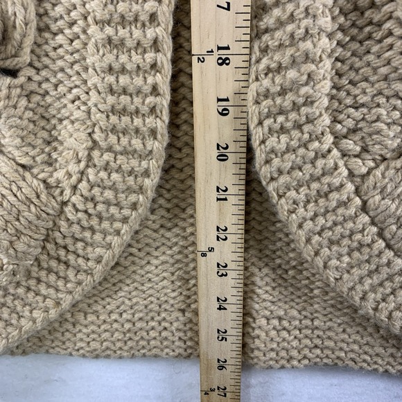 Kenji Womens Chunky Shawl Lambswool Angora Sweater Vest Large Camel Quiet Luxury - Picture 5 of 9